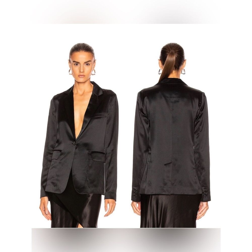Nili Lotan Eveline Silk-satin blazer - Picture 5 of 13
